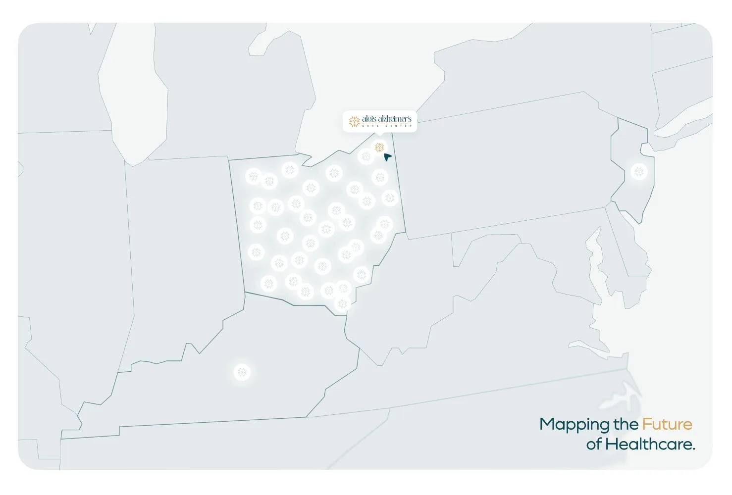 Lionstone Healthcare — interactive facilities map, “Mapping the Future of Healthcare”